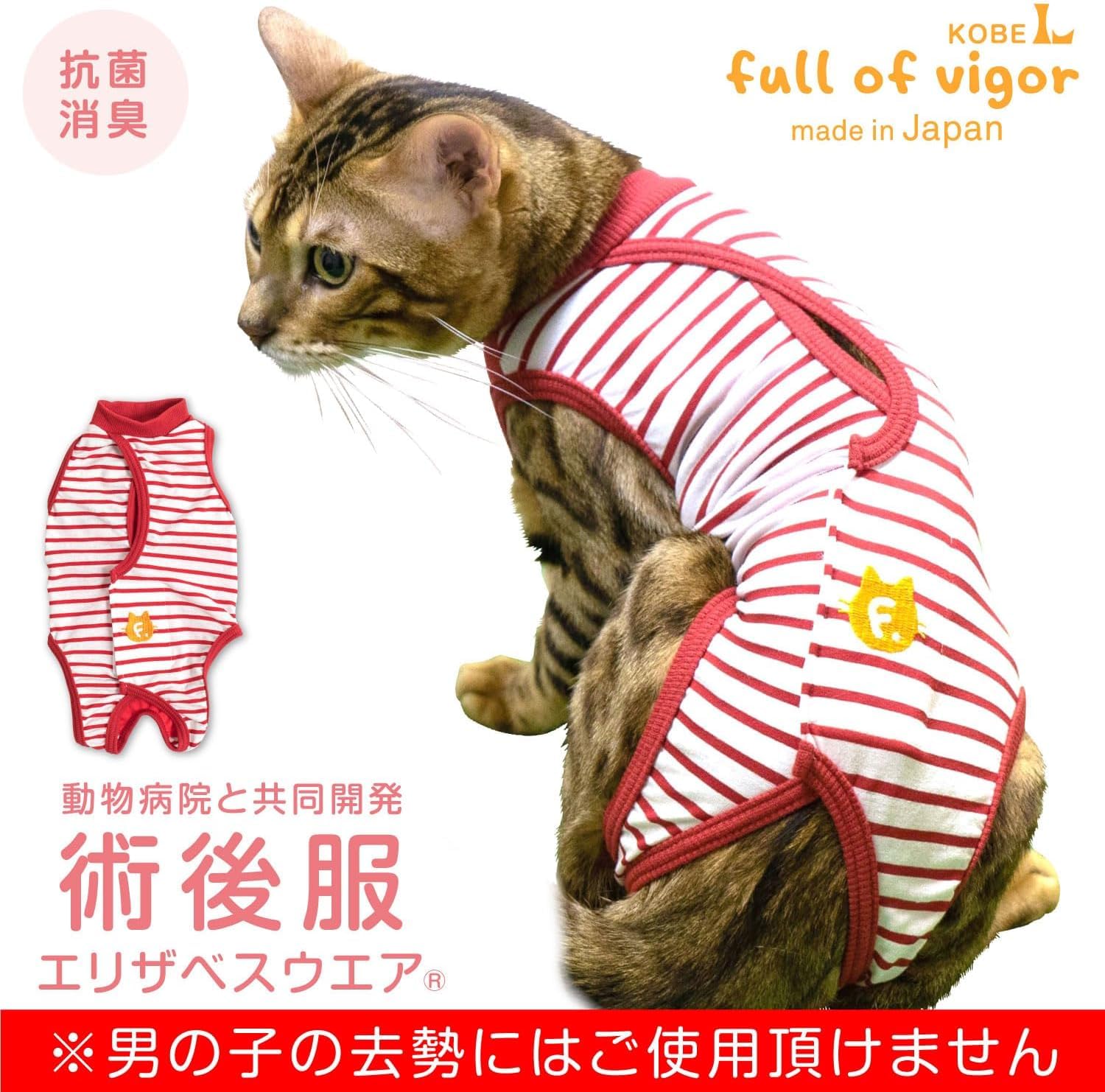 Amazon | 猫服 傷口舐め対策 術後服 エリザベスウエア 術後